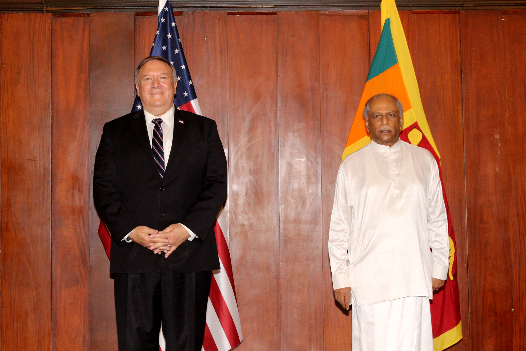 Foreign Minister Dinesh Gunawardena and US Secretary of State Michael Pompeo hold bilateral discussions in Colombo
